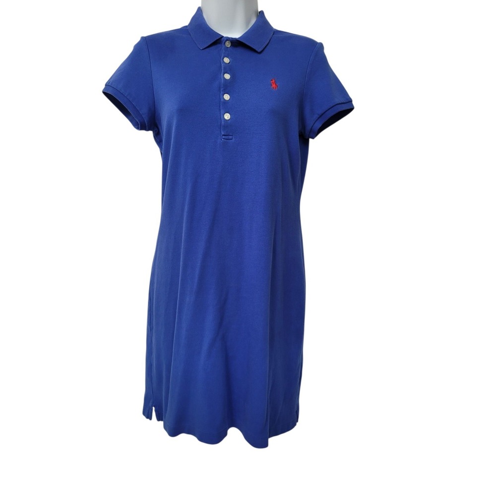 Ralph Lauren Dress Womens M Short Sleeve Collared Casual Preppy Classic Logo